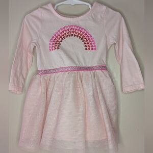 Cat & Jack Pink Heart Pattern Dress